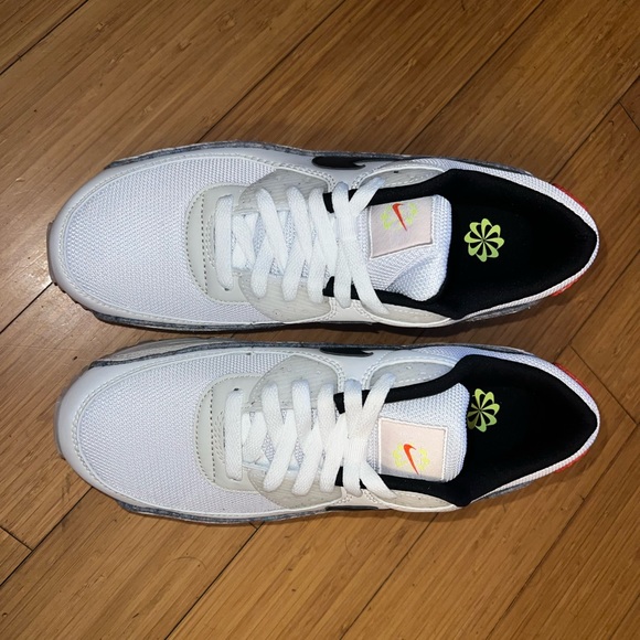 New Nike Air Max 90 SE "Swoosh Fiber" White Black Sesame DV3335-100 Men's 10 - Picture 5 of 10